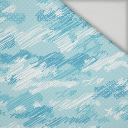 CAMOUFLAGE - scribble / light blue - quick-drying woven fabric