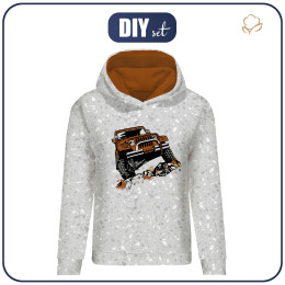 CLASSIC WOMEN’S HOODIE (POLA) - JEEP / TERRAZZO - looped knit fabric 