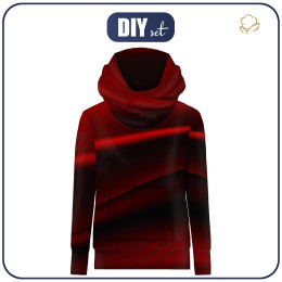 HYDROPHOBIC HOODIE UNISEX - ABSTRACTION pat. 5 - sewing set