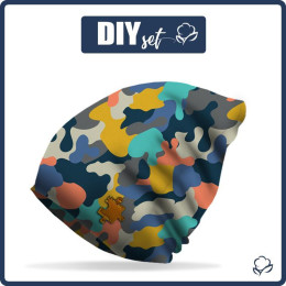 "Beanie" cap - CAMOUFLAGE COLORFUL pat. 2 54-56