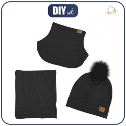 BLACK / fox - Cap and loop creative sewing set