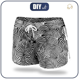 Women’s boardshorts - ZEBRA LEAVES - sewing set