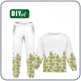 Children's tracksuit (MILAN) - LADYBIRDS IN THE MEADOW (IN THE MEADOW) - looped knit fabric 