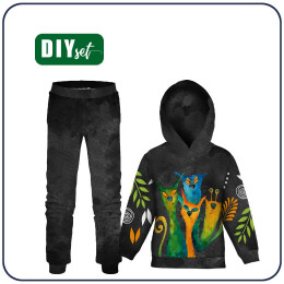 Children's tracksuit (OSLO) - ALIEN CATS - sewing set