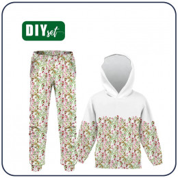 Children's tracksuit (OSLO) - MEADOW PAT. 2 (IN THE MEADOW) - looped knit fabric 