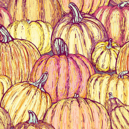 50CM PUMPKINS - Cotton woven fabric