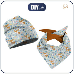 KID'S CAP AND SCARF (CLASSIC) - DEERS ON A MEADOW pat. 2 - sewing set