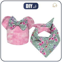 KID'S CAP AND SCARF (MOUSE) - SPRING MEADOW pat. 3 48-50