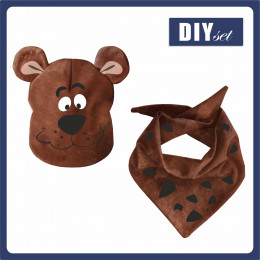KID'S CAP AND SCARF (TEDDY) - DETECTIVE - sewing set