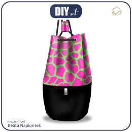 EXCLUSIVE LEATHERETTE BACKPACK - NEON SPOTS PAT. 4