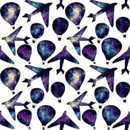 GALACTIC FLIGHTS - Cotton woven fabric