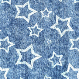 WHITE STARS (CONTOUR) / vinage look jeans dark blue