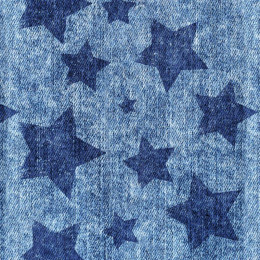 DARK BLUE STARS / vinage look jeans (dark blue)