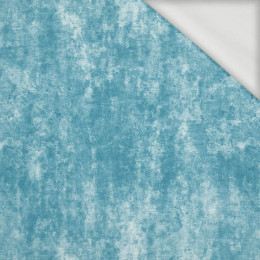 GRUNGE (sea blue) - looped knit fabric