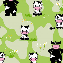 COWS ON GREEN
