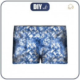 Boy's swim trunks - BATIK pat. 1 / classic blue - sewing set