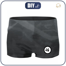 Boy's swim trunks - BLACK NINJA 110-116