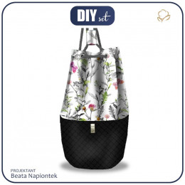 EXCLUSIVE LEATHERETTE BACKPACK - MEADOW / butterflies