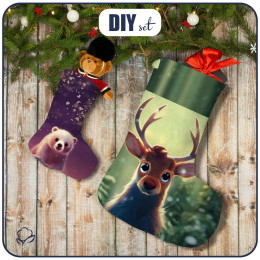 Christmas Stocking Set - ANIMATED ANIMALS pat. 4