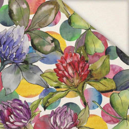 WATERCOLOR CLOVERS - Linen with viscose