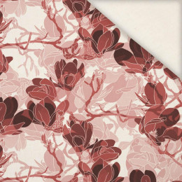 50CM MAGNOLIAS pat. 2 (red) - Linen with viscose