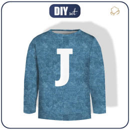 Longsleeve - "J" / acid wash atlantic blue - sewing set