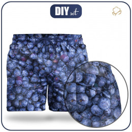 Men's swim trunks - BLUEBERRIES  - sewing set