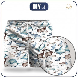 Men's swim trunks - OCEAN MIX (THE WORLD OF THE OCEAN) - sewing set