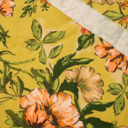 MALVES / yellow  - viscose woven fabric