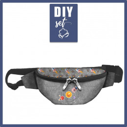 HIP BAG - SOLAR SYSTEM (SPACE EXPEDITION) / ACID WASH GREY / Choice of sizes