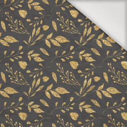 LEAVES pat. 11 (gold) / black - Nylon fabric PUMI