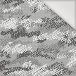 CAMOUFLAGE - scribble / grey - Nylon fabric PUMI