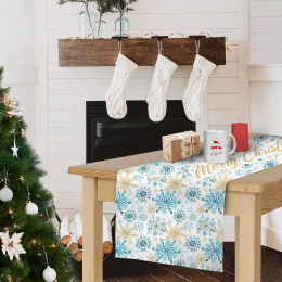 TABLE RUNNER PANEL - BLUE SNOWFLAKES
