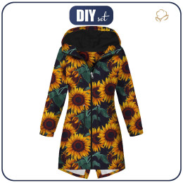 WOMEN'S PARKA (ANNA) - PAINTED SUNFLOWERS pat. 1 - sewing set