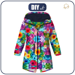 KIDS PARKA (ARIEL) - COLORFUL ABSTRACTION pat. 2 - sewing set