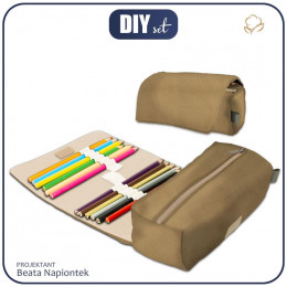YOGI pencil case - BEIGE / velour