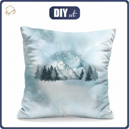 PILLOW 45X45 - TREES AND MOUNTAINS (WINTER IN THE MOUNTAIN) - sewing set