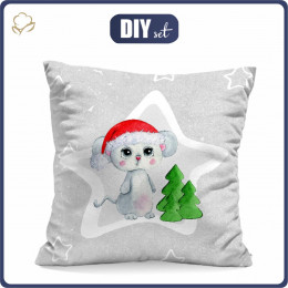 PILLOW 45X45 - BLANKA THE WINTER MOUSE - Panama 220g - sewing set