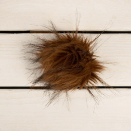 Eco fur pompom 10 cm - brown