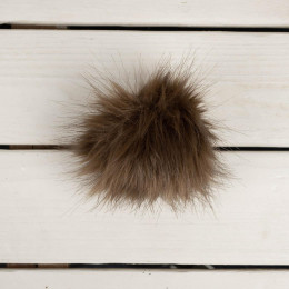 Eco fur pompom 10 cm - light brown