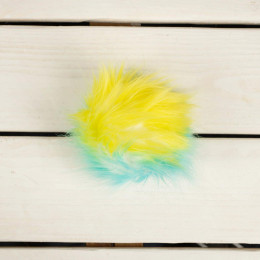 Eco fur pompom 10 cm - multicolor wz.4