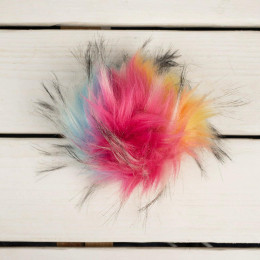 Eco fur pompom 10 cm - multicolor wz.5