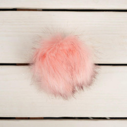 Eco fur pompom 10 cm - salmon pink