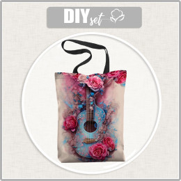 SHOPPER BAG - GUITAR WITH ROSES - sewing set