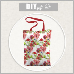 SHOPPER BAG - POPPIES PAT. 2 (IN THE MEADOW) - sewing set