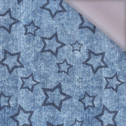 DARK BLUE STARS (CONTOUR) / vinage look jeans dark blue - softshell