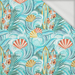 SURFBOARDS AND SHELLS / waves - looped knit fabric