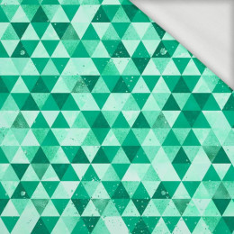 SMALL TRIANGLES / green - looped knit fabric