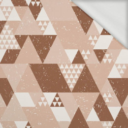 TRIANGLES / brown - looped knit 