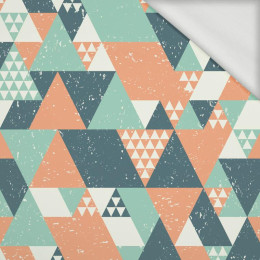 TRIANGLES / salmon pink - looped knit SP250